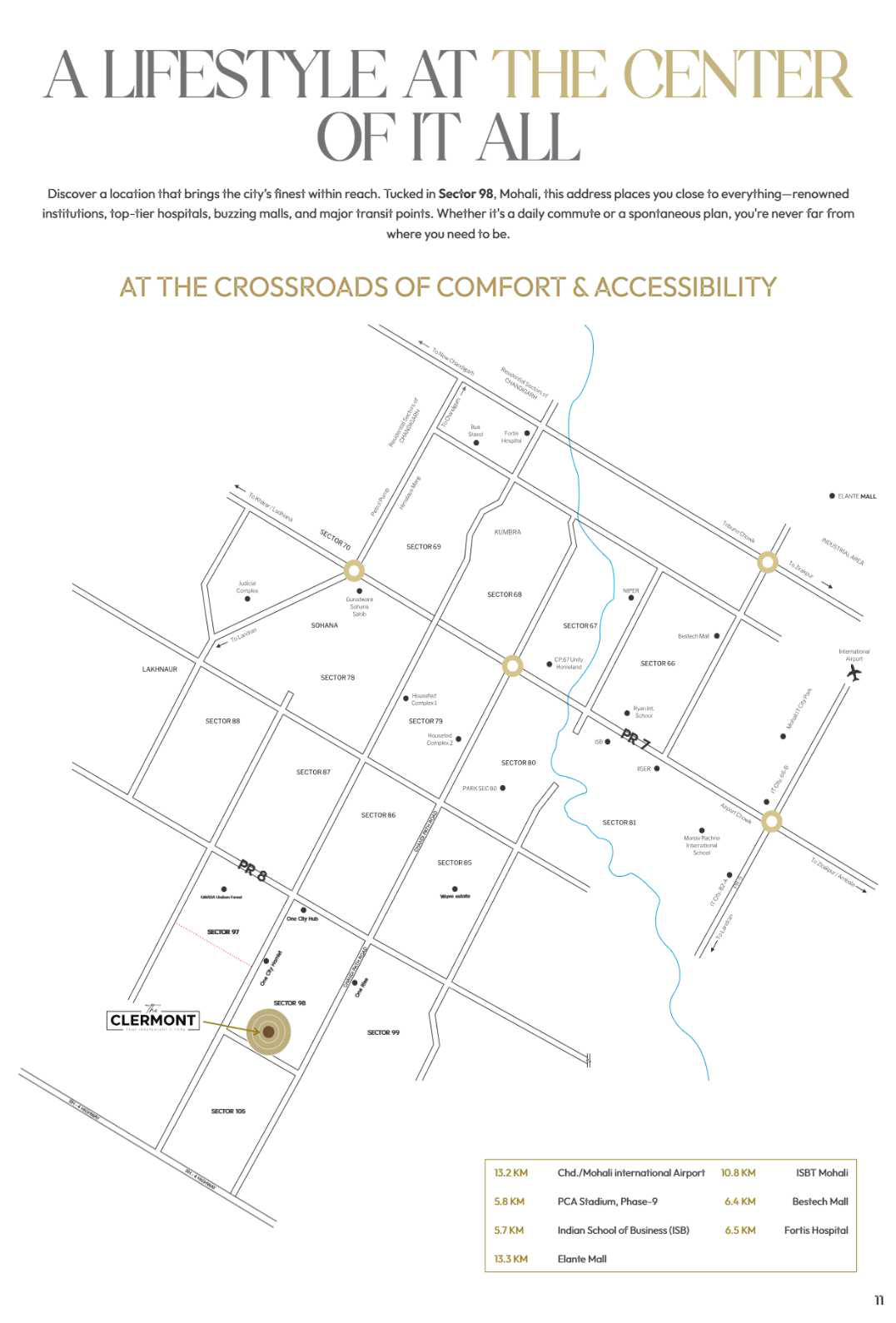 The Clermont location map — Sector 98, Mohali