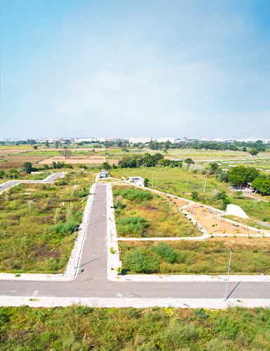 ONE City Bahadurgarh — plotted township in Sector 42, Beri Road, with surrounding expressway infrastructure visible