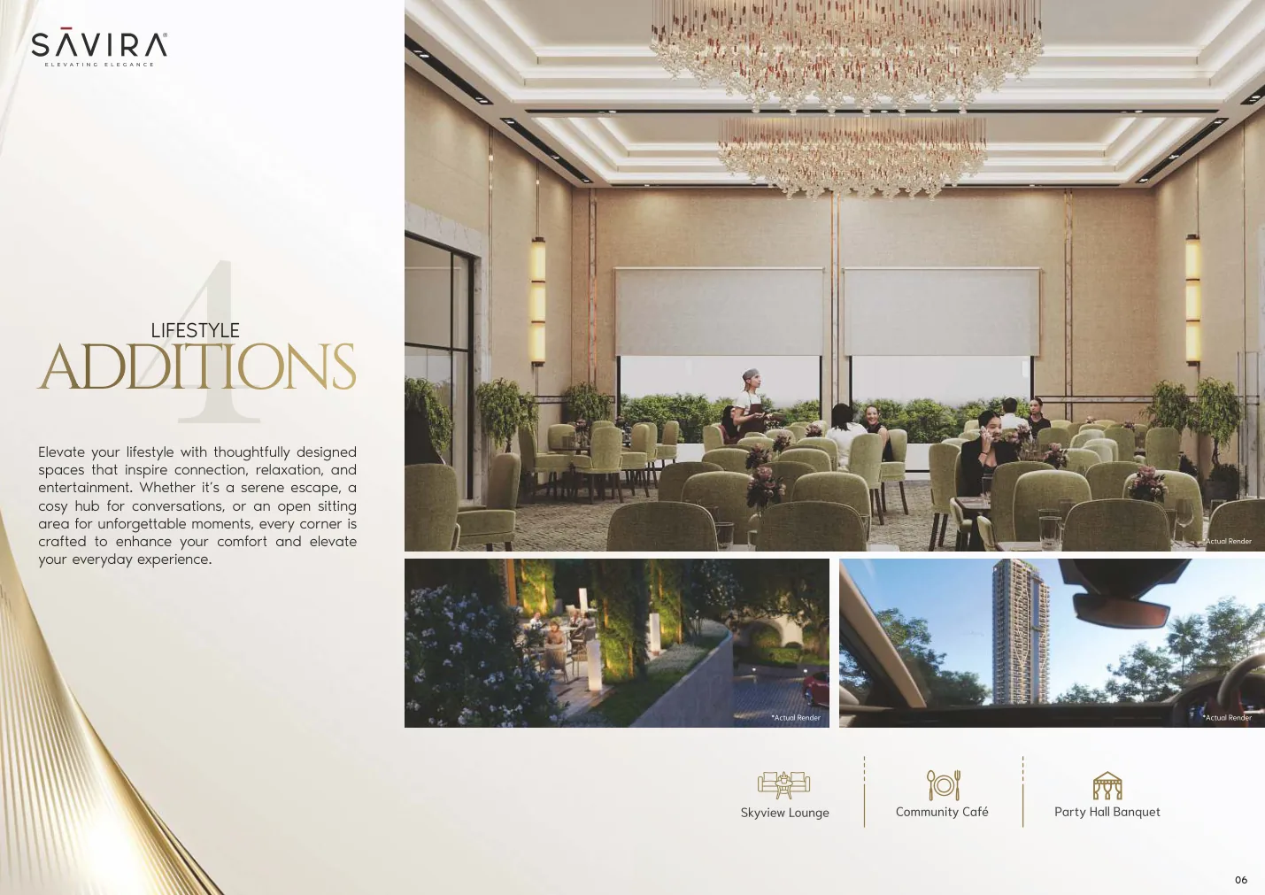 The Saavira — lifestyle lounge with community café and private hall banquet