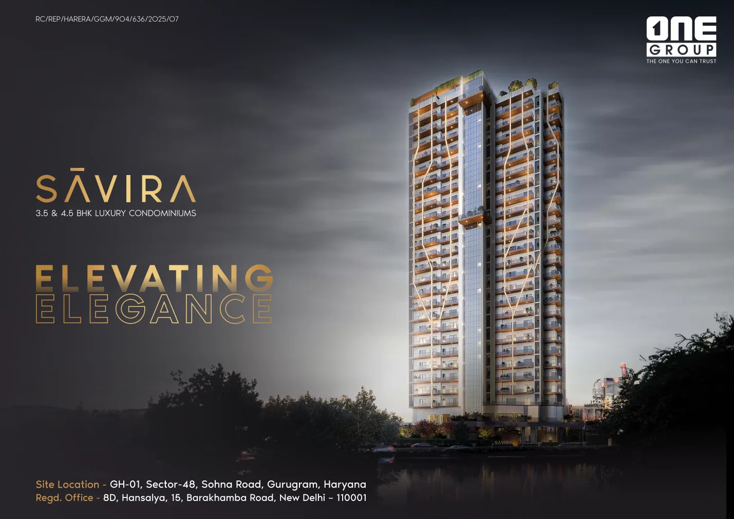 The Saavira — G+25 residential tower, Sector 48 Sohna Road, Gurugram