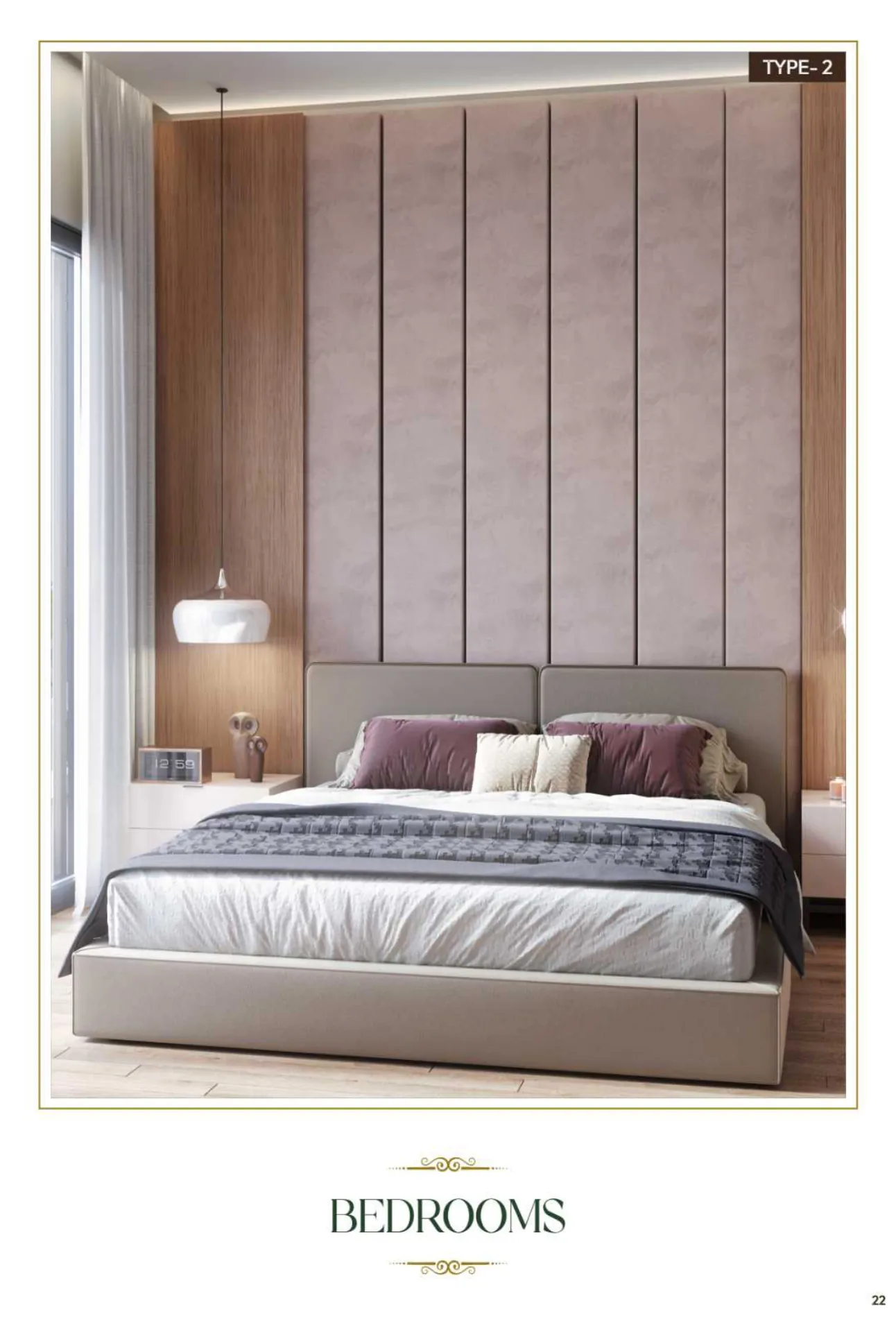 The Clermont — bedroom render, Type-2