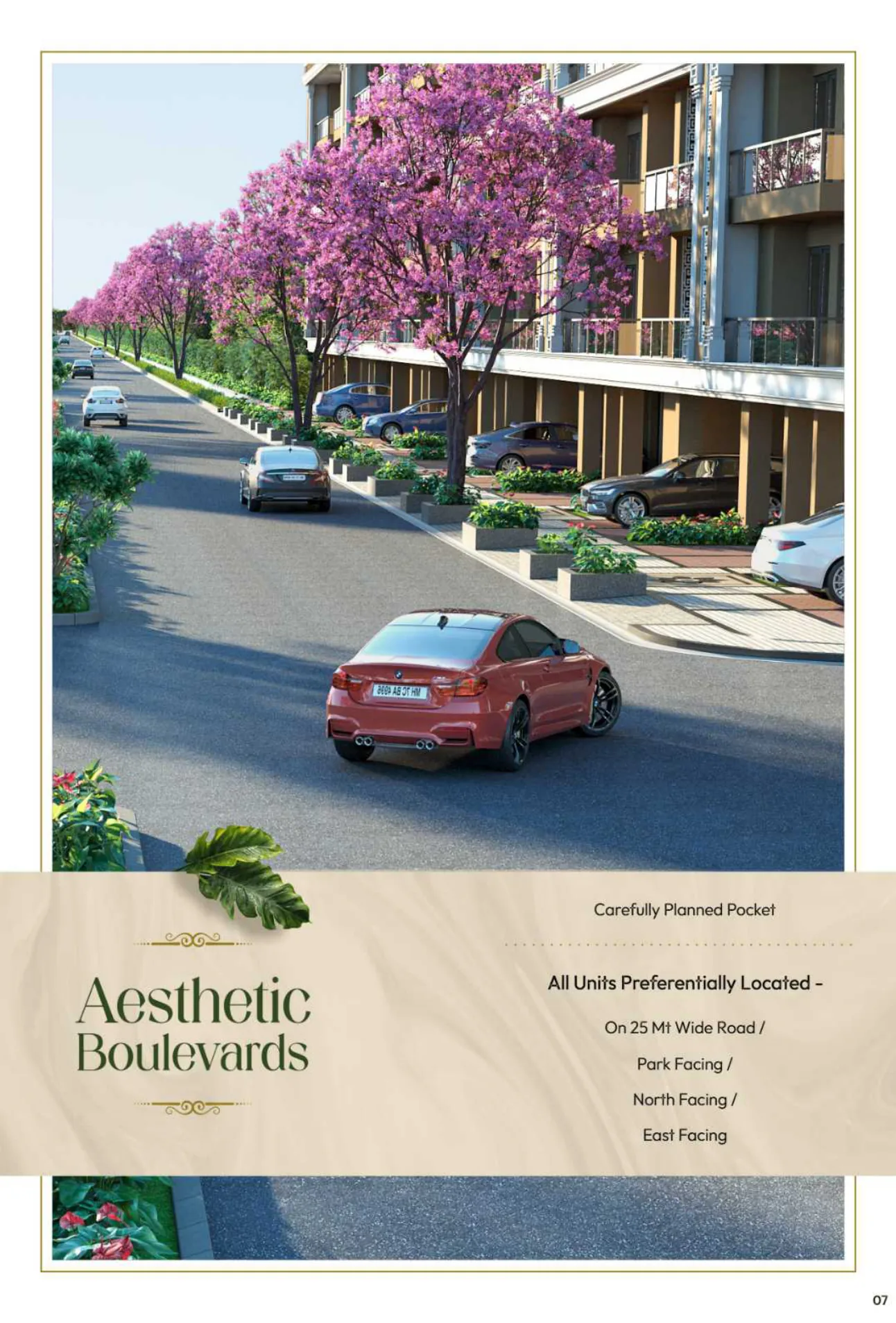 The Clermont — aesthetic boulevard on 25-metre internal road