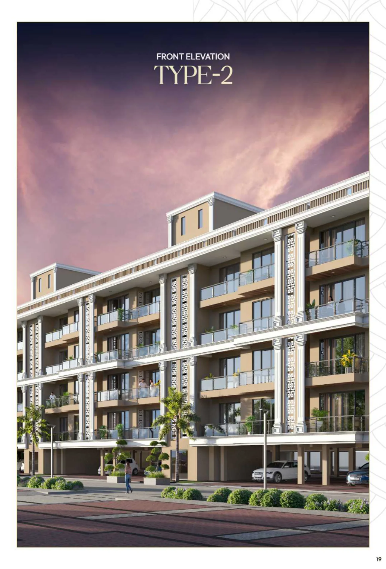 The Clermont — Type-2 front elevation render, Sector 98 Mohali